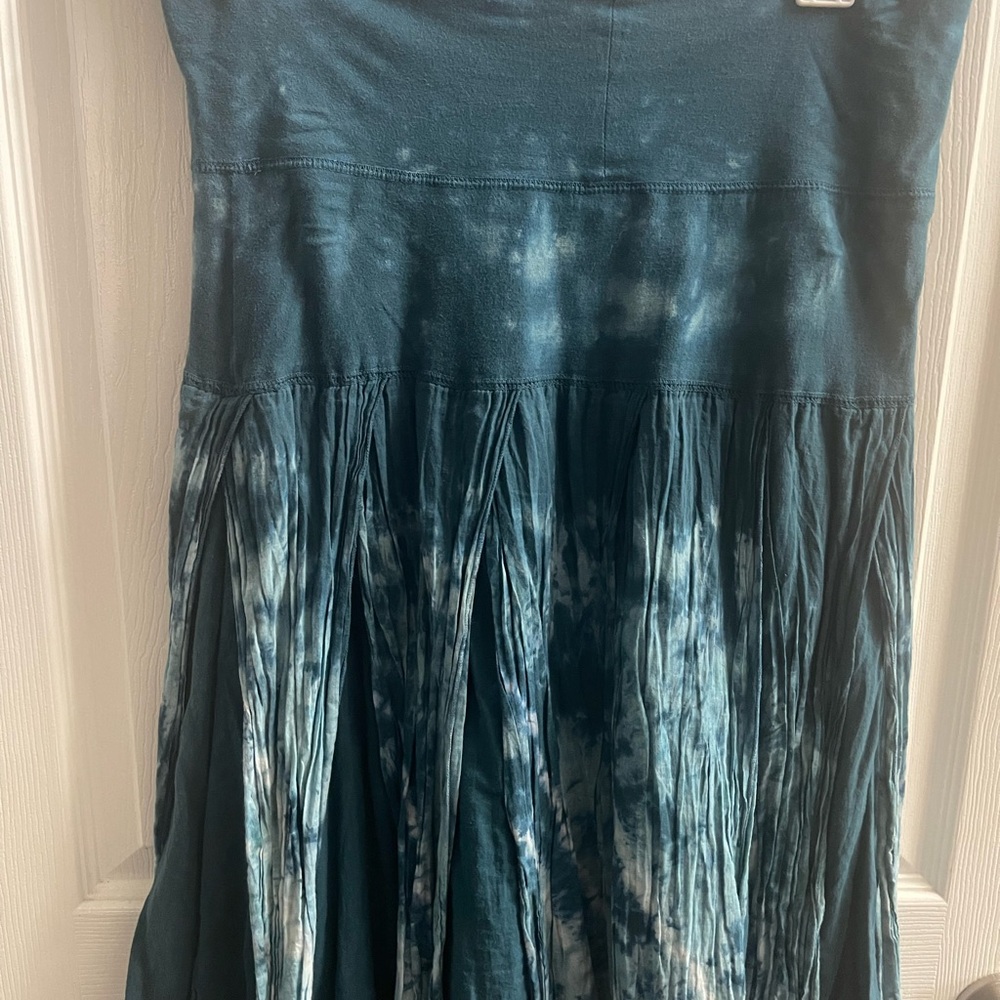 Solitaire Teal and White A-Line Skirt